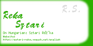 reka sztari business card